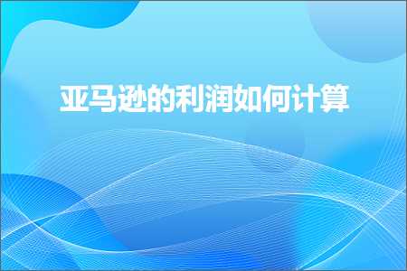 跨境电商知识:亚马逊的利润如何计算