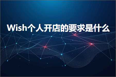 跨境电商知识:Wish个人开店的要求是什么